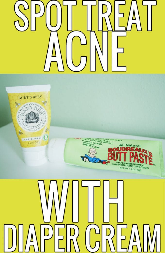 Spot Treat Acne with Diaper Cream