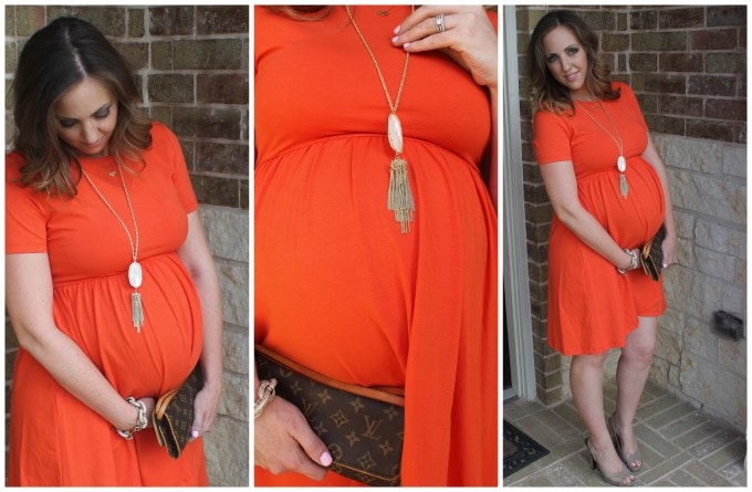 Asos Orange Maternity Dress