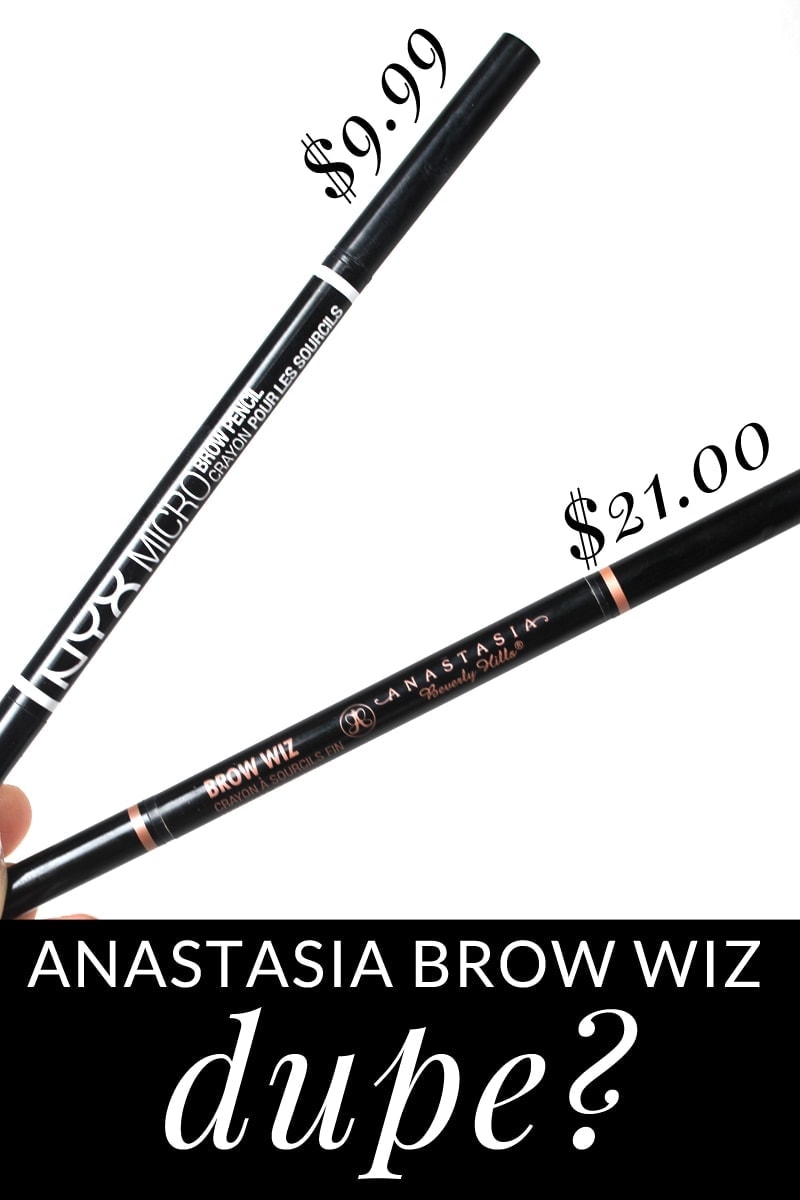 Anastasia Brow Wiz Dupe, NYX Micro Brow