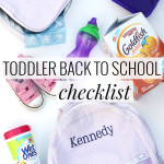 Toddler Back to School Checklist