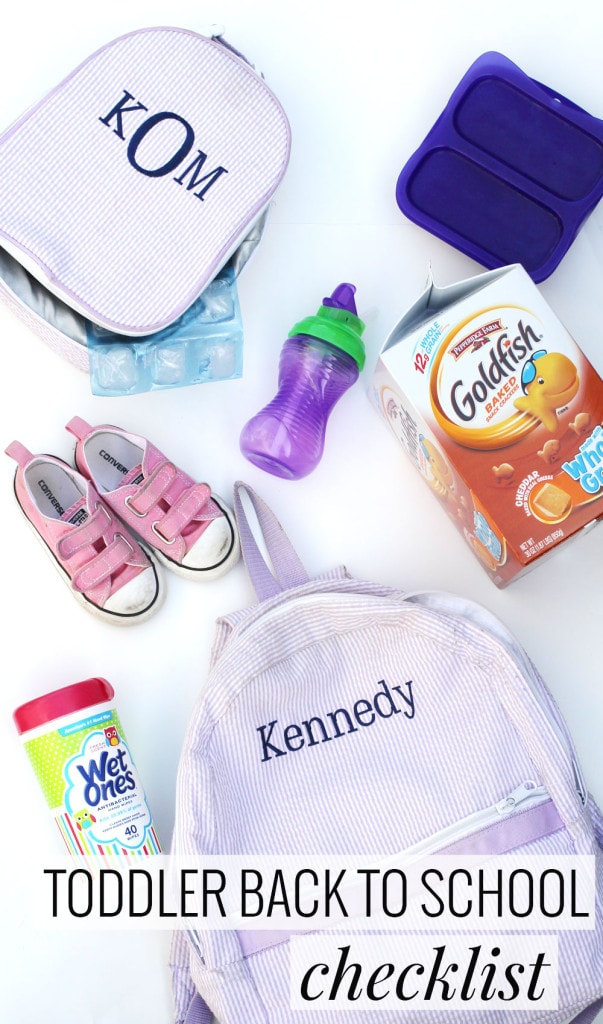 Toddler Back to School Checklist - great for those kiddos who are heading to an MDO program
