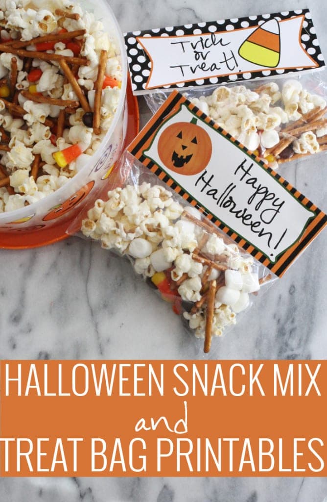 Halloween Snack Mix and Treat Bag Printables