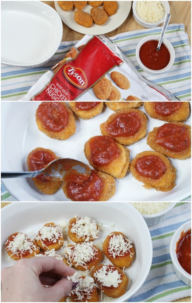 Chicken Nuggets Hack - genius idea to make bite sized chicken parm!