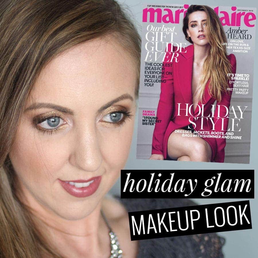 Holiday Glam Makeup Look Inspired by Marie Claire December Cover