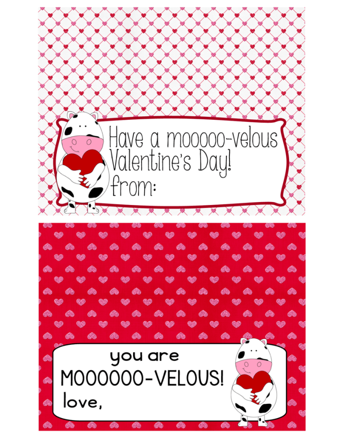 Moo-velous Valentine Snacks + Free Printable