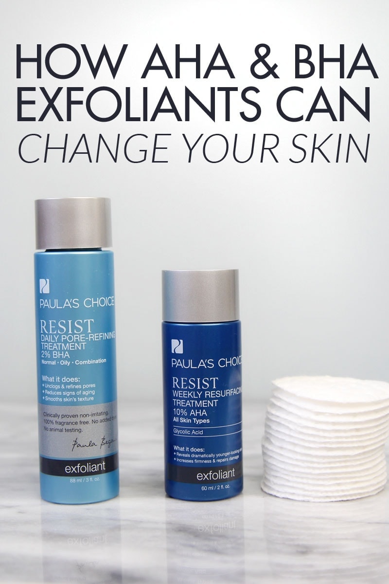 How AHA and BHA exfoliants can change your skin - they are amazing for anti aging and anti blemish!