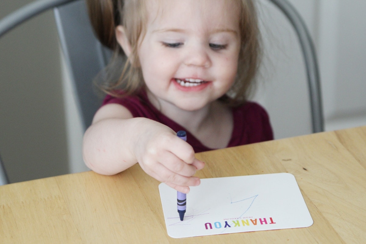 Color in Tiny Prints Thank You Cards