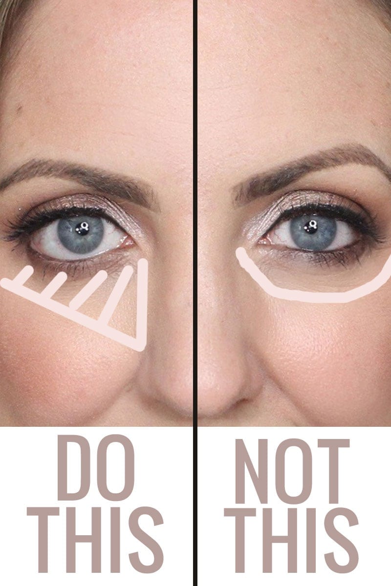 How to apply eye makeup under eyes