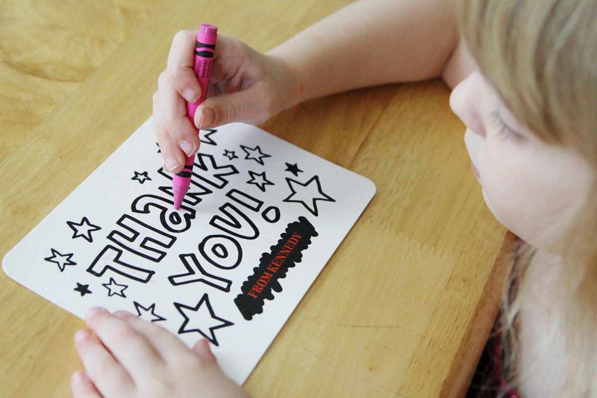 Color in Tiny Prints Thank You Cards