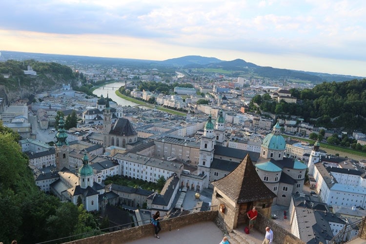 Salzburg, Austria at sunset