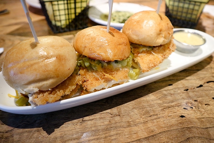 R Bar & Grill Fried Chicken Sliders