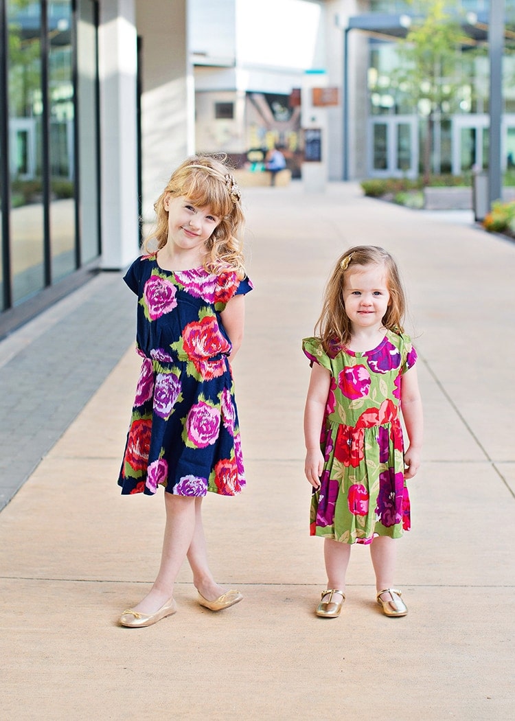 fall floral dresses - so cute on these little girls!