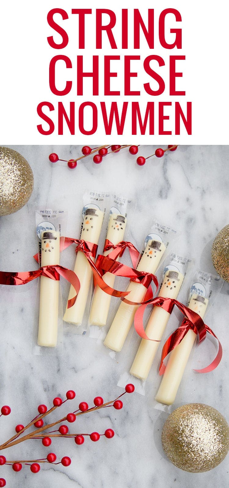 string cheese snowmen