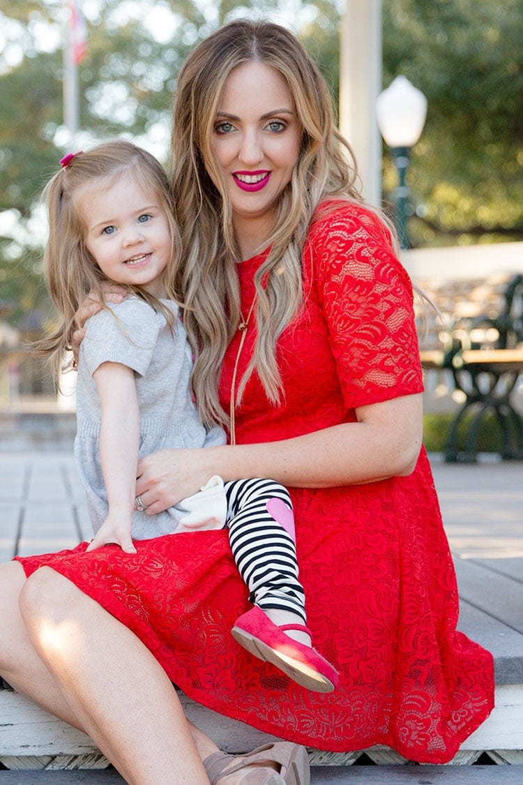 Mommy toddler Valentine's Day outfits