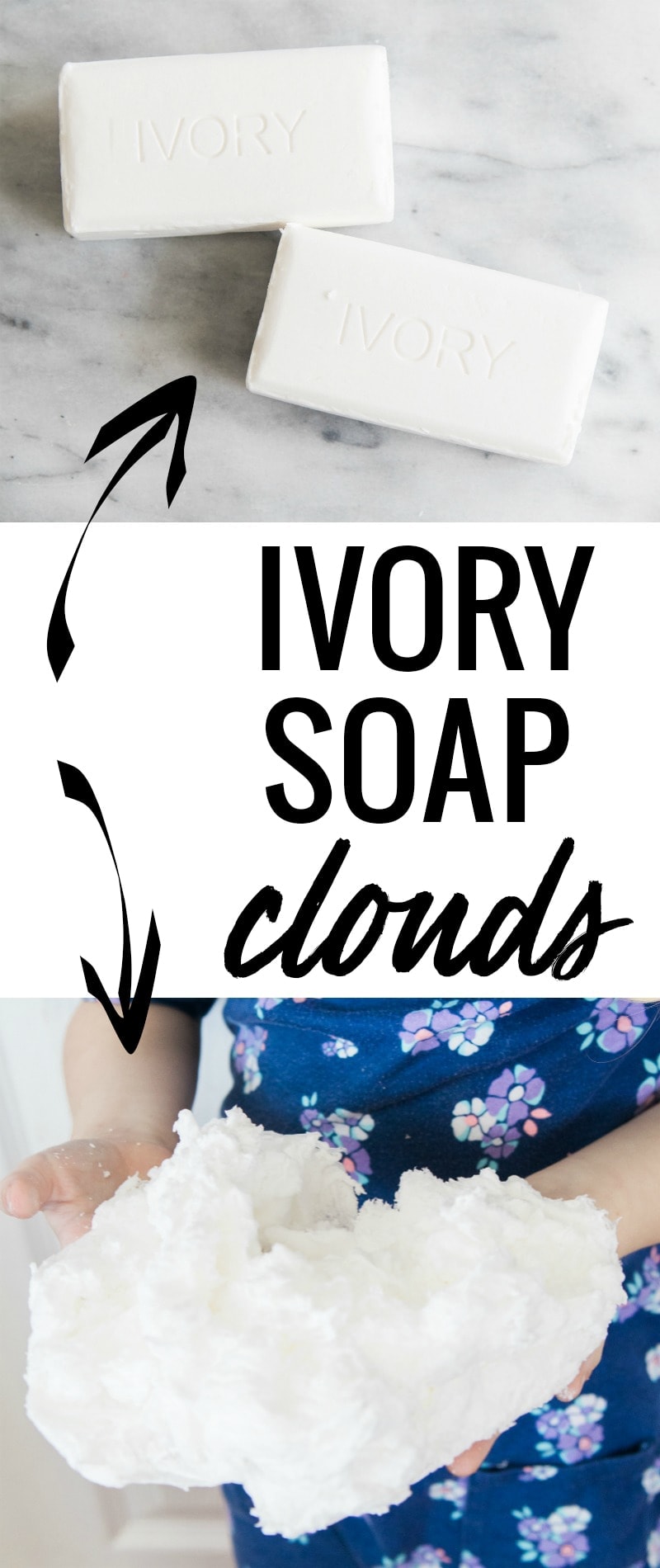 This ivory soap clouds experiment only takes two minutes to do, and is so easy!
