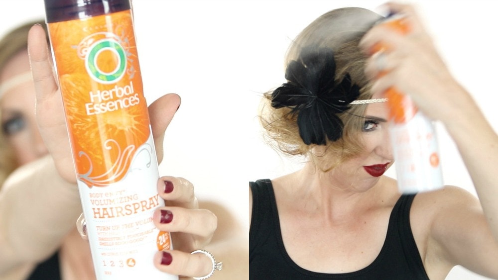 Easy Halloween hair tutorial final step 