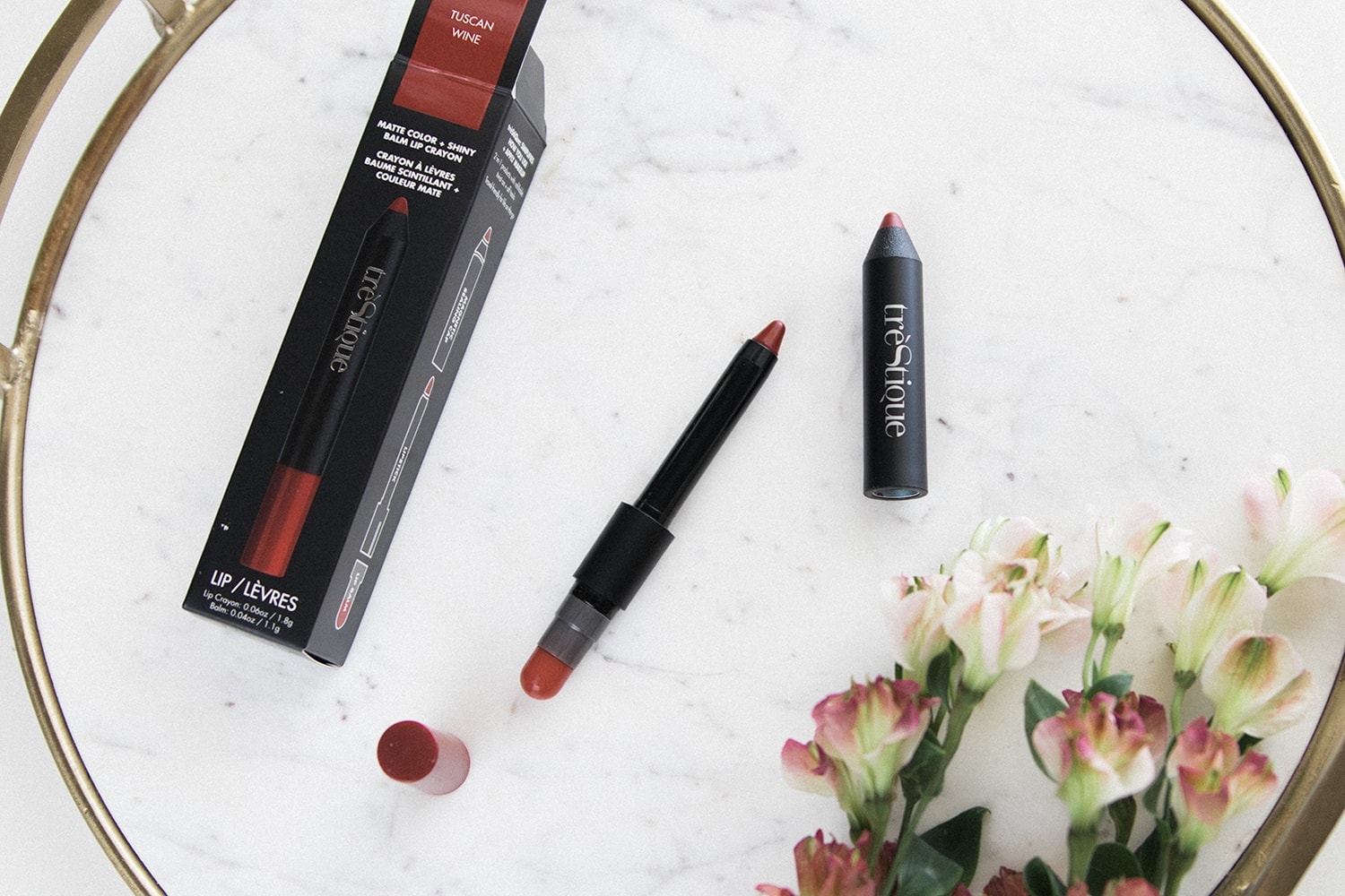 Trestique Matte Color & Shiny Balm Lip Crayon from the FabFitFun fall box