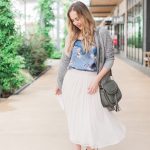 Style out of My Comfort Zone – Fall Florals and a Pleated Skirt