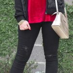 Red velvet, black fur and leopard holiday outfit idea! #fashion #fashionblogger #outfitidea #ootd #style