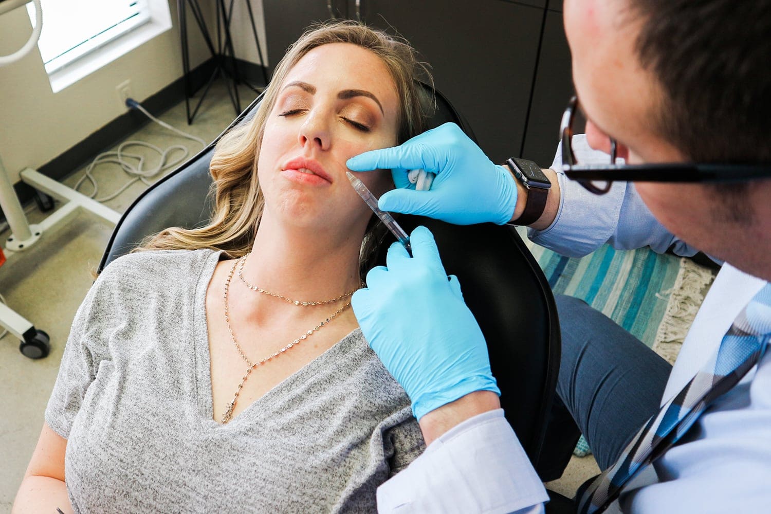 Popular Houston beauty blogger Meg O. on the Go gets filler in her marionette lines