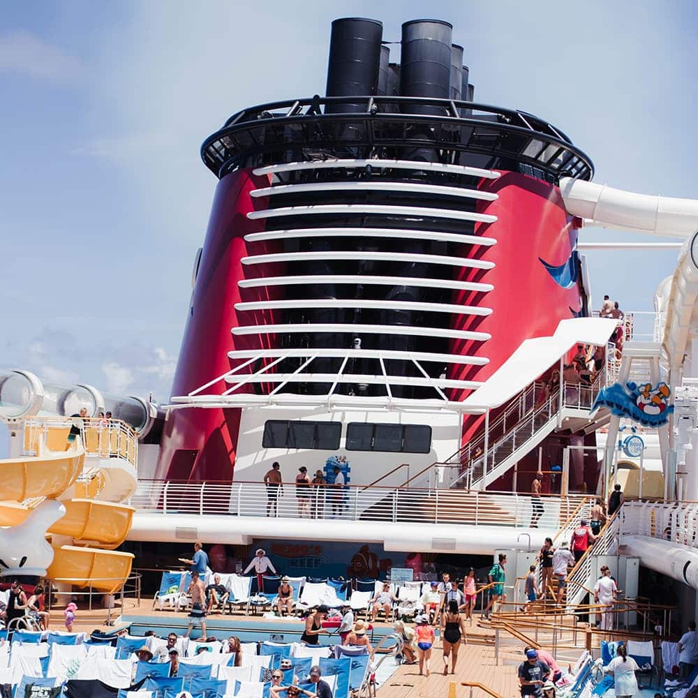Disney Fantasy cruise ship top deck