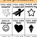 Free lunchbox notes printable! Just print and cut!