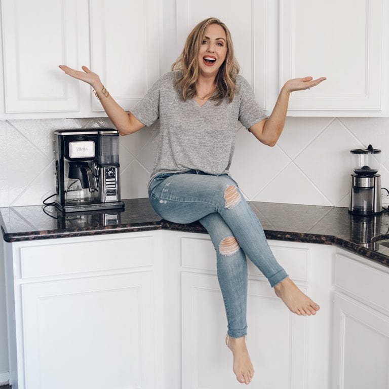 Houston blogger Meg O. on the Go shares how she painted her entire kitchen for under $250