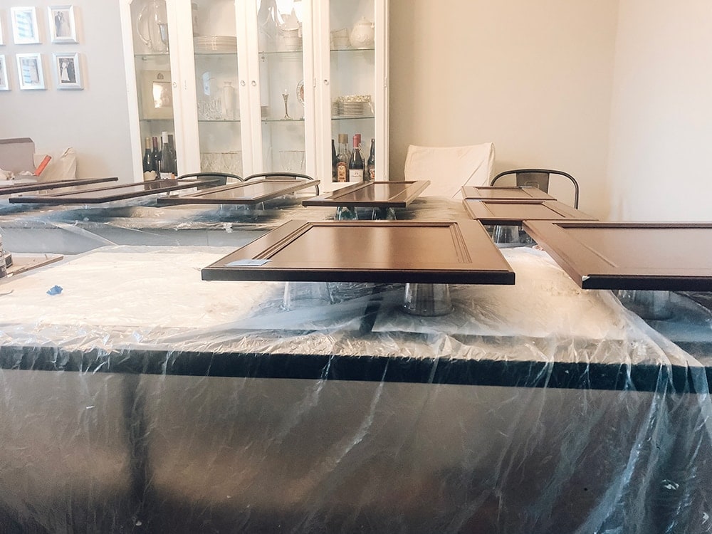 Houston blogger Meg O. on the Go shares how she painted her entire kitchen for under $250