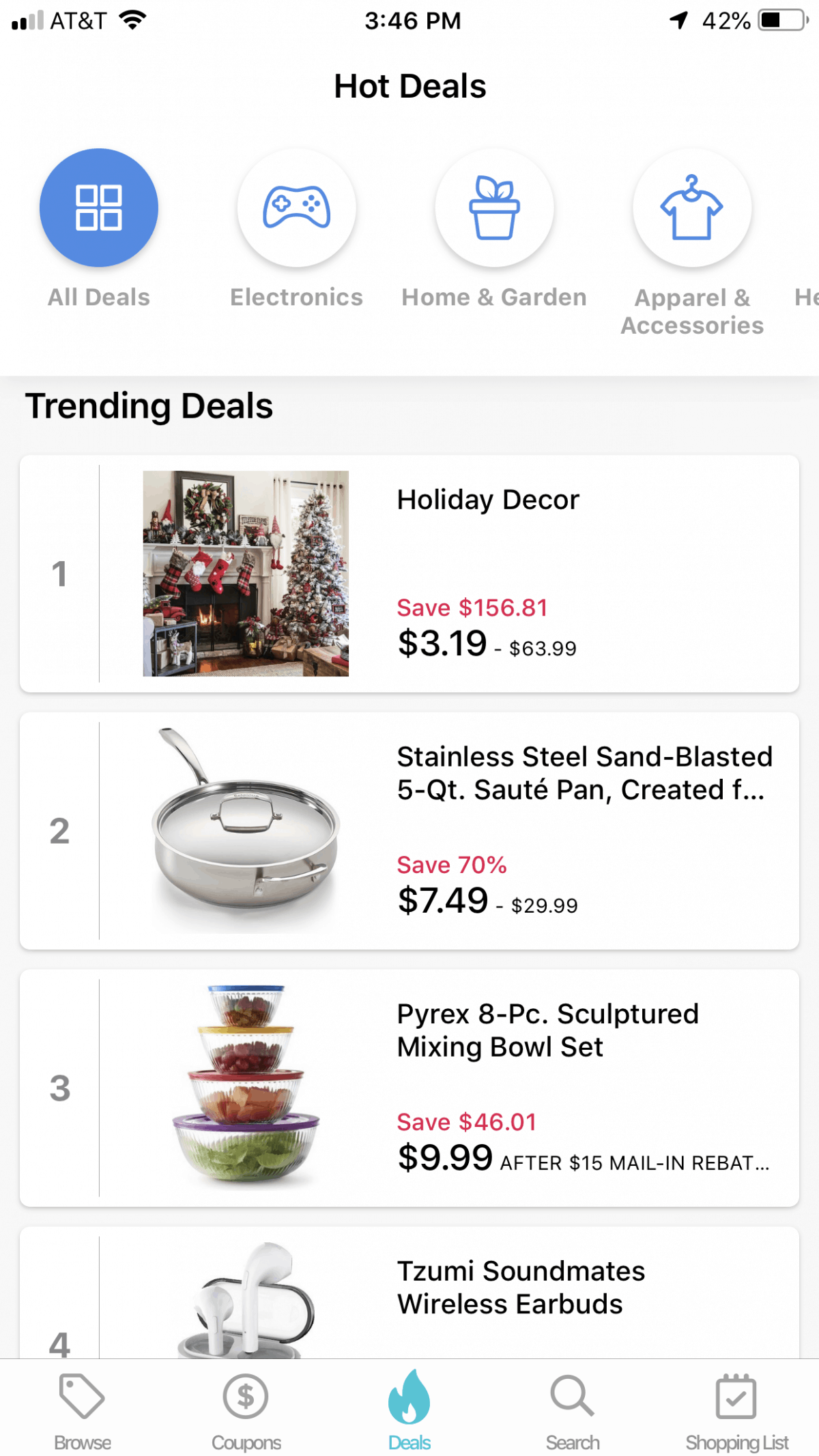 Hot deals on the Flipp app