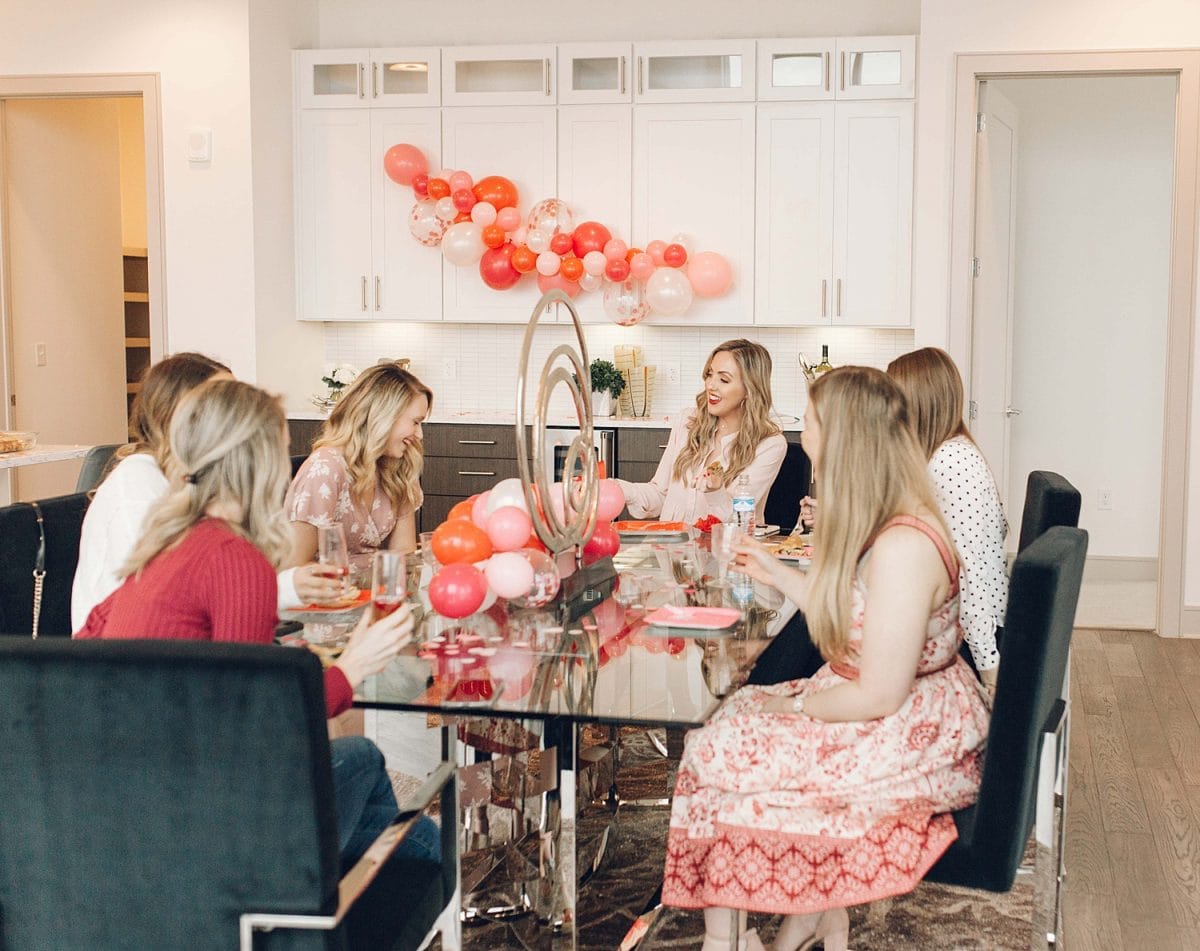 Houston blogger Meg O. shares a Galentine's Day Party at Latitude Med Center - a Houston luxury high rise apartment building