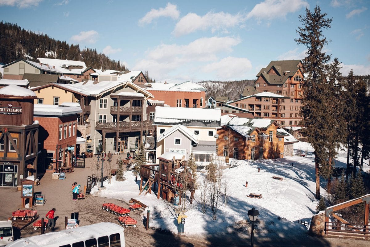Houston blogger Meg O. shares her family ski vacation to Winter Park Resort Colorado - the Winter Park Resort Village is so cute and the perfect one stop shop area for dining and shopping