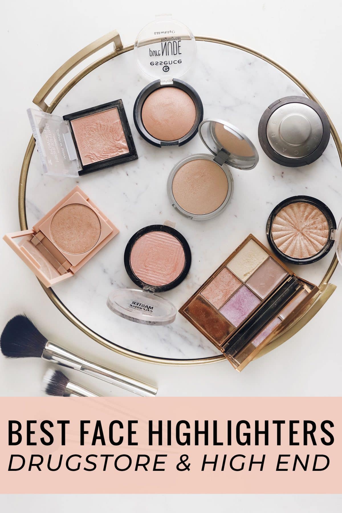 Houston beauty blogger Meg O. on the Go shares the best face highlighter - 5 drugstore and 5 high end options!