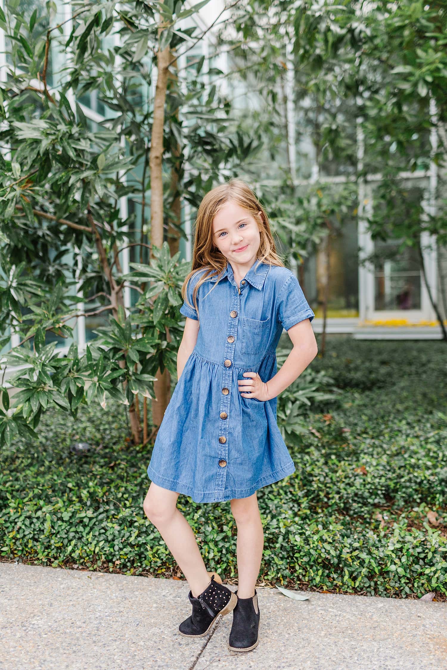 slim fit dress slacks Lady - Denim Dream Sleeveless Dress main image 1