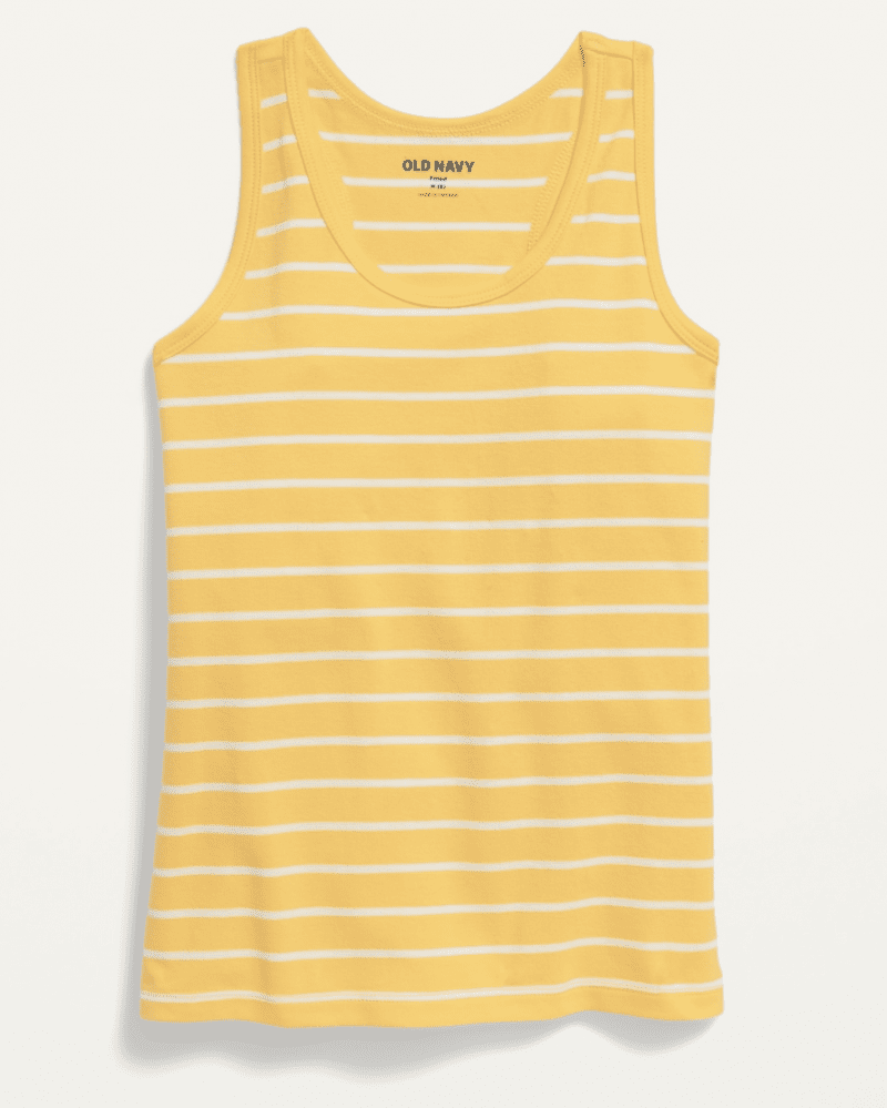 Kids yellow and white stripe tank