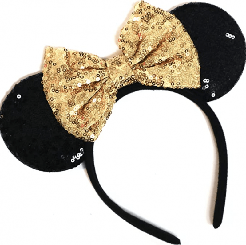 Gold bow Minnie Mouse Disney ears