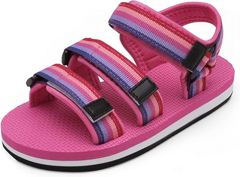 Girls strappy pink sandals