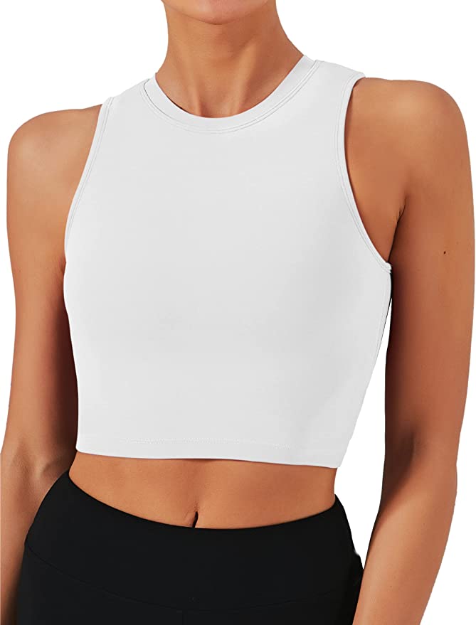 Amazon cropped top with built in bra