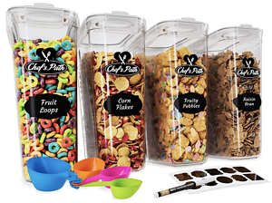 Cereal Containers Storage Set Large (4L,135.2 Oz)