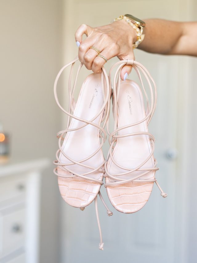 Amazon summer fashion finds 2023 - lace up nude flat sandals
