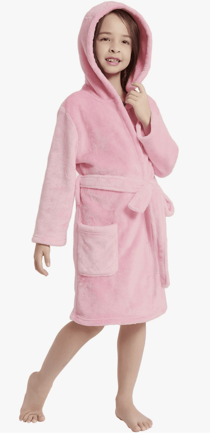 trendy gift idea for 10 year old girls - fleece bath robe