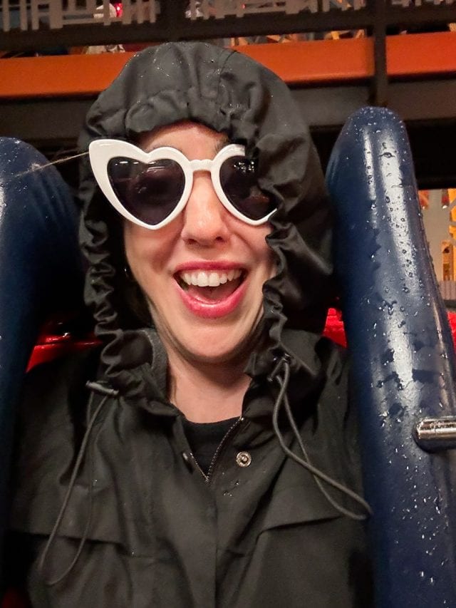 Disneyland Incredicoaster in the Rain